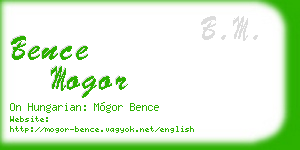 bence mogor business card