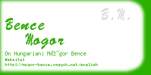 bence mogor business card